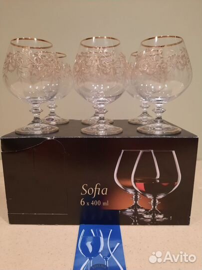 Фужеры вонемиа для коньяка 6шт 400мл Sofia
