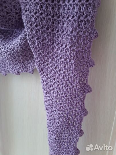 Шарф бактус вязаный длинный ручная работа