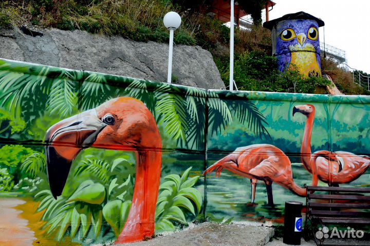 Граффити, рисунки на стенах, роспись