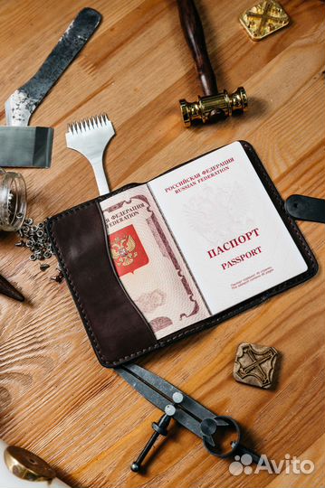 Обложка на паспорт из натуральной кожи
