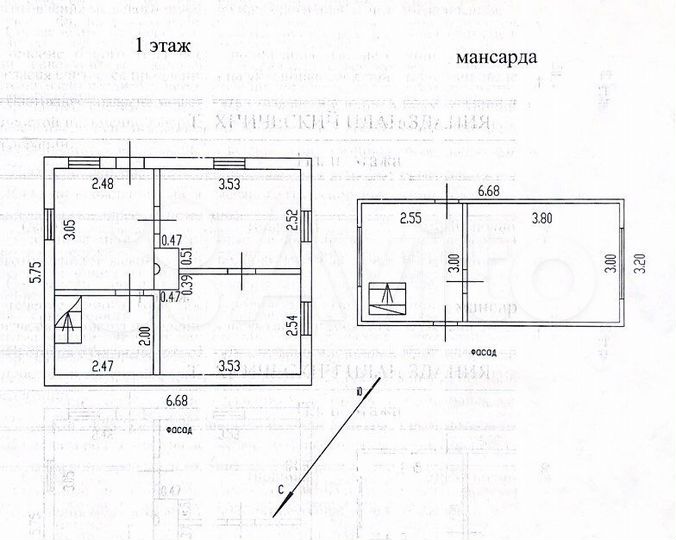 Дом 51,4 м² на участке 6,3 сот.