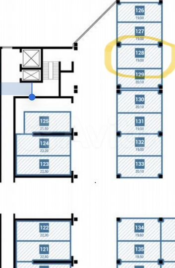 Машиноместо, 19 м²
