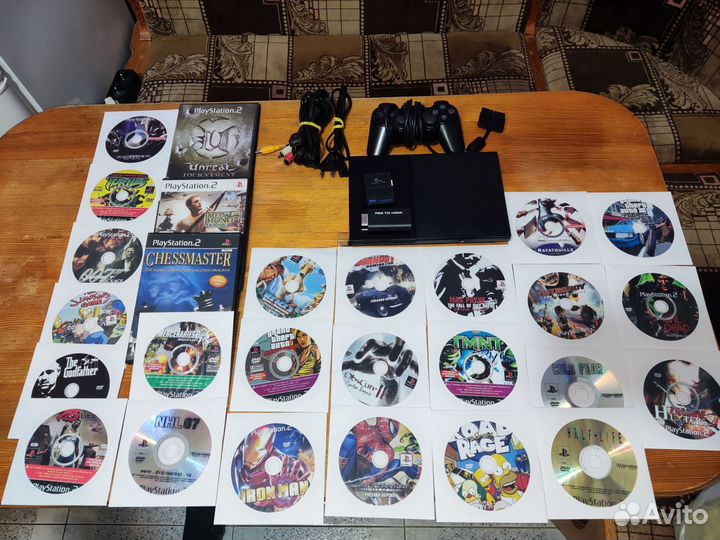 Sony playstation 2 slim чипованая + 27 дисков+hdmi