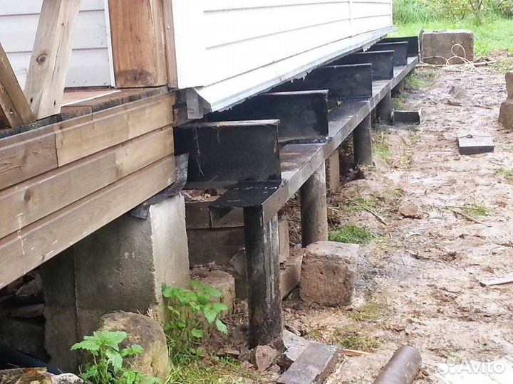 Замена венцов. Подъем домов. Ремонт