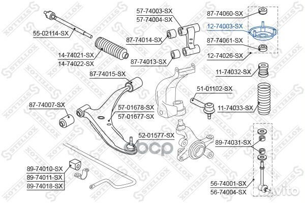 Опора амортизатора переднего Nissan Primera all