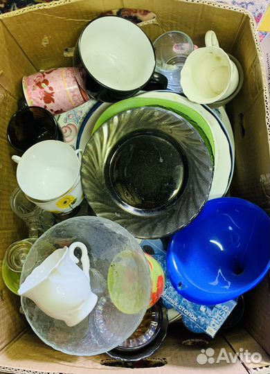 Советская посуда б/у 2 коробки
