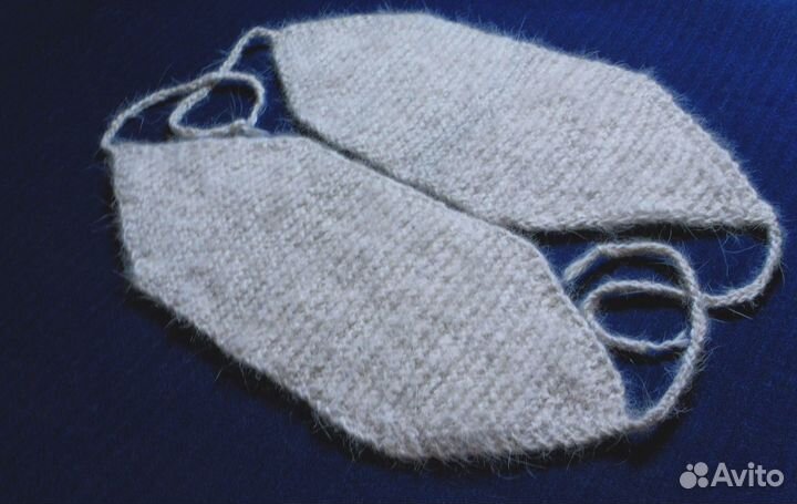 Наколенники из собачьей шерсти на завязках