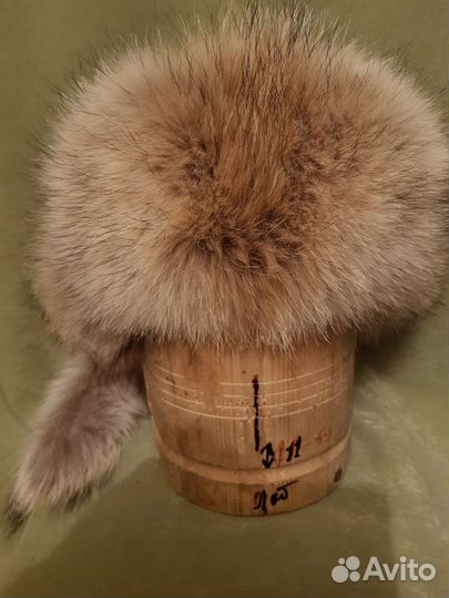 Шапка-малахай из меха волка