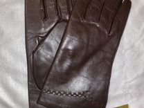 Перчатки коричневые кожаные 7 размер