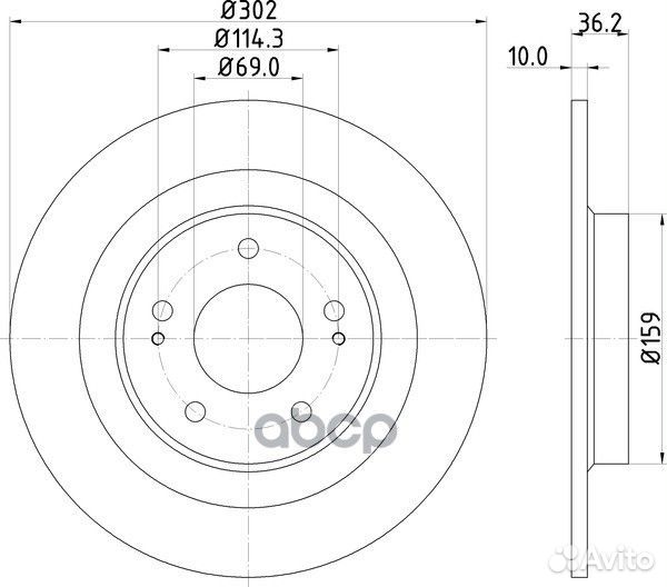 Диск тормозной зад ND3045K nisshinbo