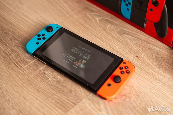 Nintendo Switch rev. 2, Neon, прошитая, 128 GB