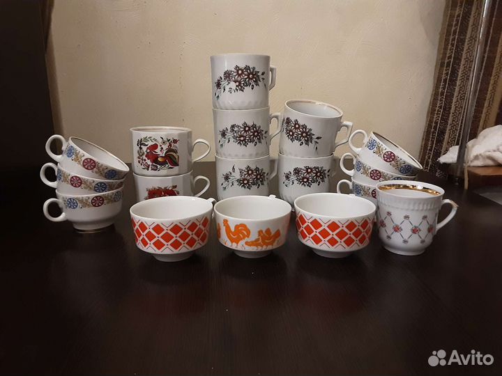 Кружки фарфор СССР цена за всё. Лотом