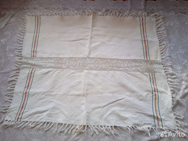Старинные льняные скатерти с вышивкой