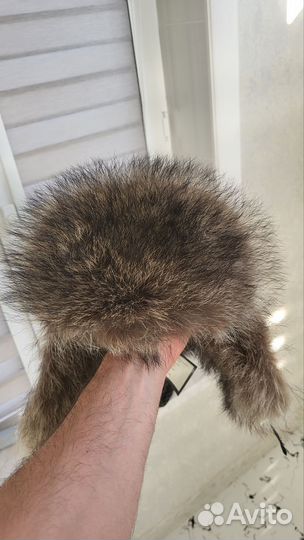 Мужская зимняя кожанно-меховая шапка