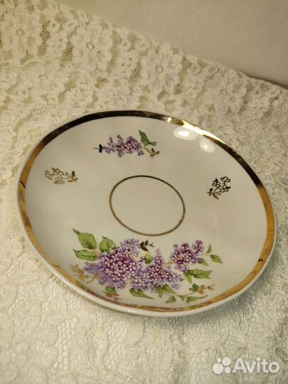 Блюдце от чайной пары Сирень