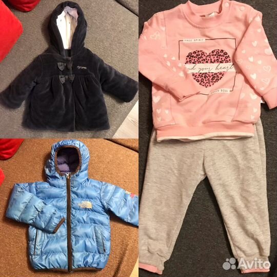 Вещи пакетом для девочки 68-80