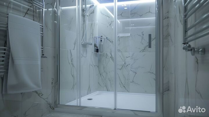 Стеклянные перегородки в ванную