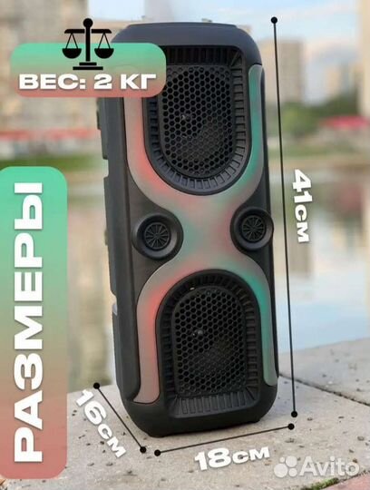 Музыкальная колонка с блютузом и караоке