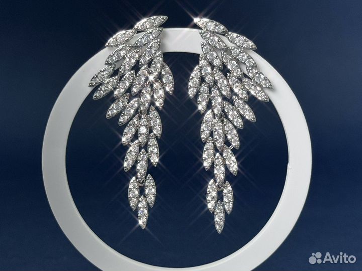 Серьги с кристаллами swarovski