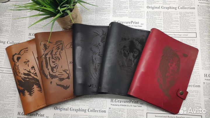 Ежедневник из натуральной кожи с гравировкой