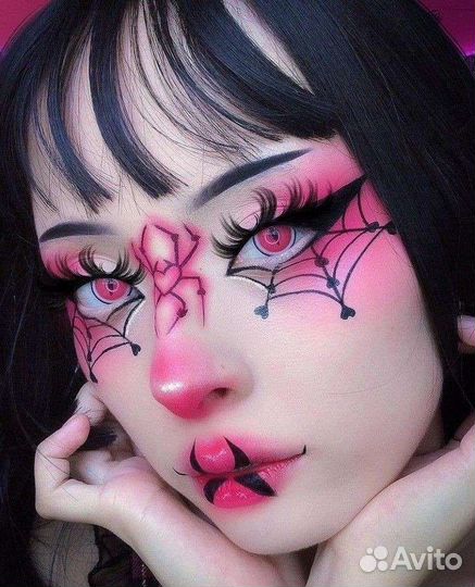 Цветные линзы розовый цвет