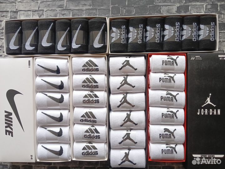 Носки Nike Adidas Reebok Puma