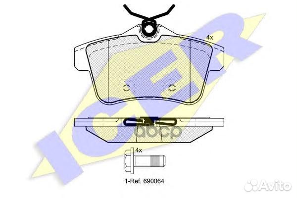Колодки торм. дисковые 181928 Icer