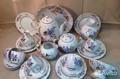 Сервиз лфз - Золотые листья (фарфор) 36 предм