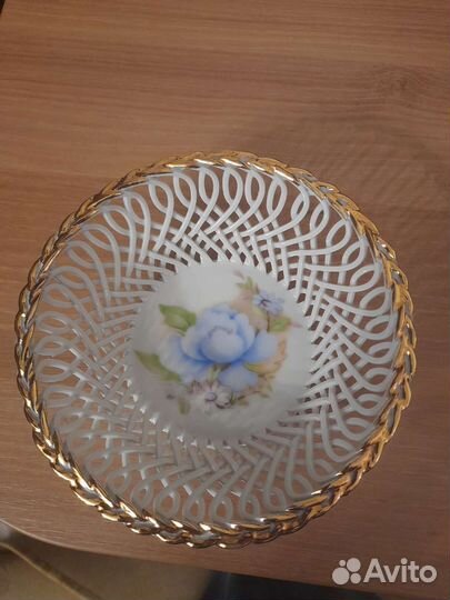 Блюдо кружевное, фарфор, винтаж