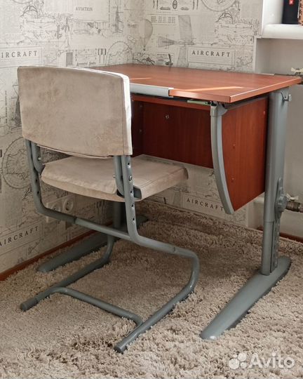 Растущий школьный стол Дэми и стул