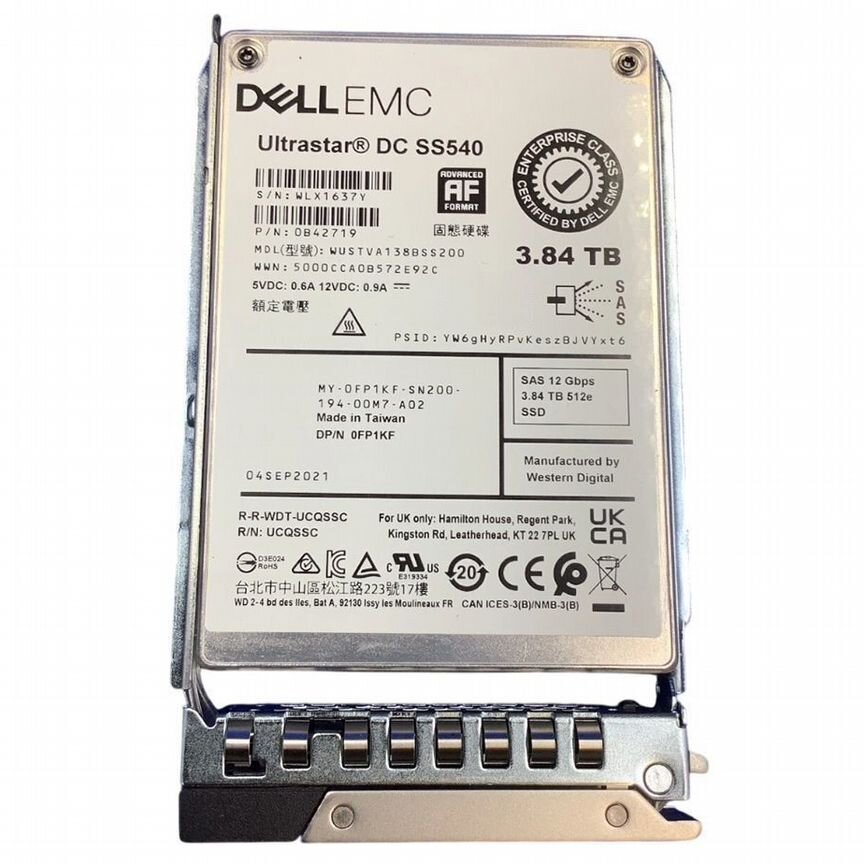 [FP1KF] Жесткий Диск Dell 3.84tb Sas 2,5" Ssd Fp1kf