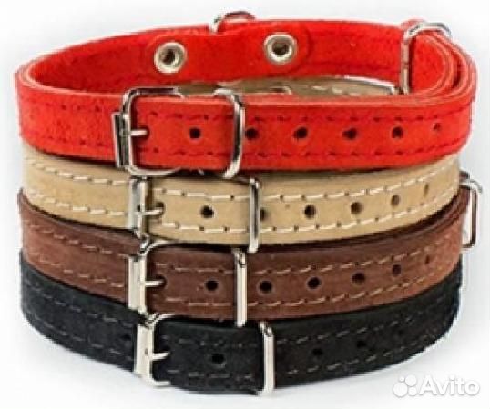 Дарэлл 010012черн Ошейник Замша 2 слоя 12мм*30-38с