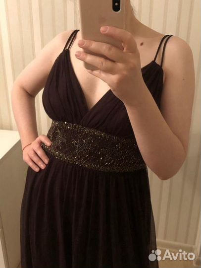 Платье длинное вечернее бисер в пол