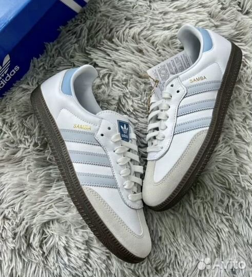 Adidas samba og halo blue