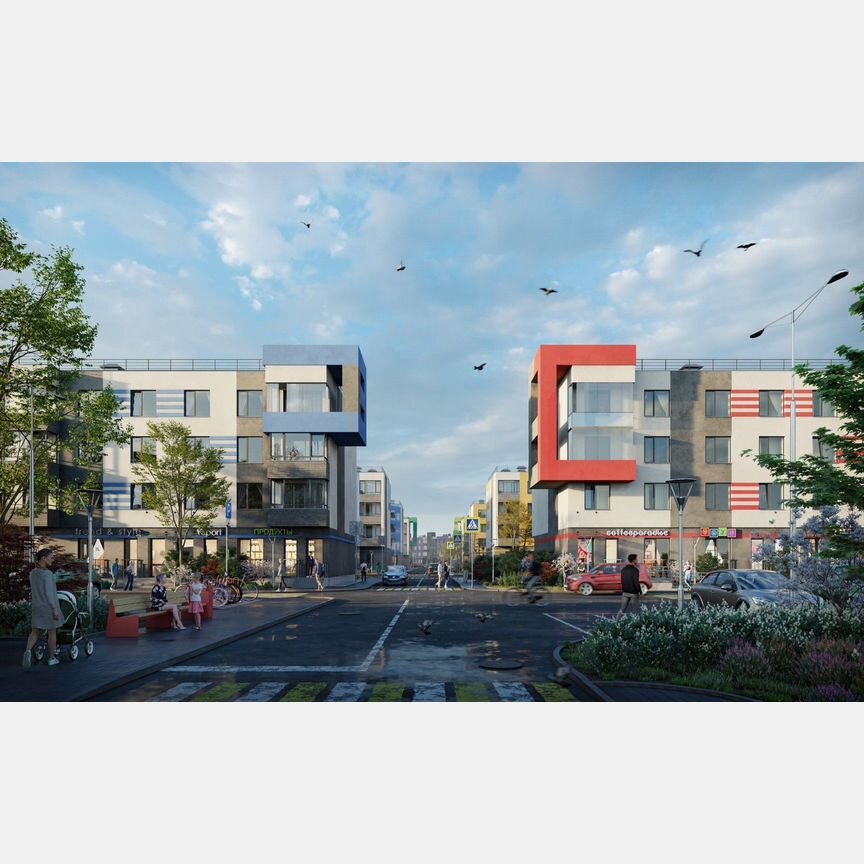 1-к. квартира, 41,8 м², 1/4 эт.