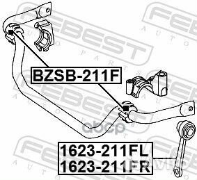 Втулка стабилизатора (комплект) перед прав/лев
