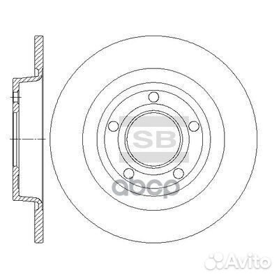 Торм.диск зад.280x9 5 отв. SD4427 Sangsin brake