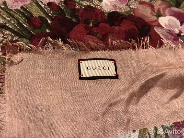 Палантин платок шаль шарф Gucci оригинал шерсть
