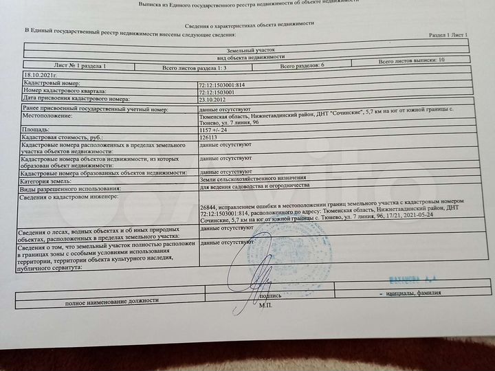 Участок 11 сот. (СНТ, ДНП)