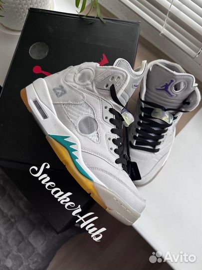 Nike Air Jordan 5 grey green