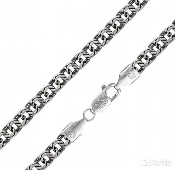 Мужская серебряная цепь