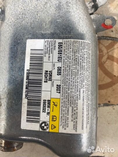 Подушка безопасности в дверь Bmw 530I седан 3.0