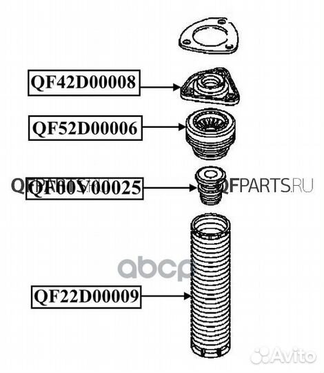 Подшипник опоры переднего амортизатора quattro