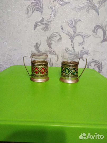 Стакан с подстаканником СССР