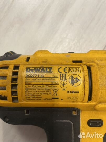 Шуруповерт dewalt dcd 771s2