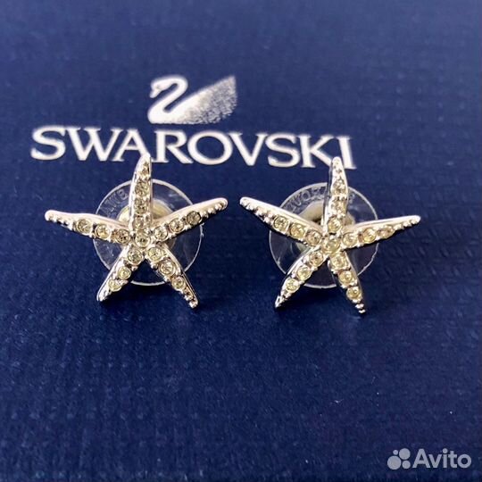 Серьги swarovski оригинал морская звезда