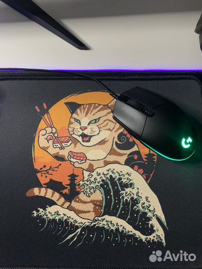 Новый Игровой Коврик для мыши Japan Cat