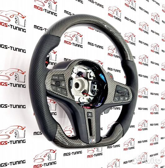 Руль с подогревом BMW X7 G07 стиль M карбон X7M