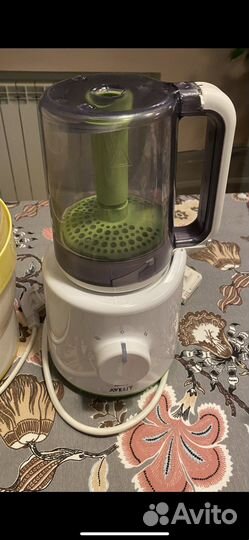 Пароварка блендер philips avent 2в1, стерилизатор
