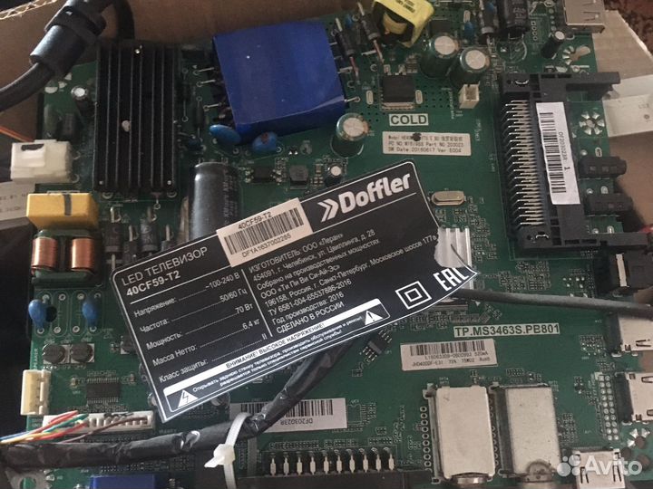 Материнская плата телевизора Doffler 40CF59-T2